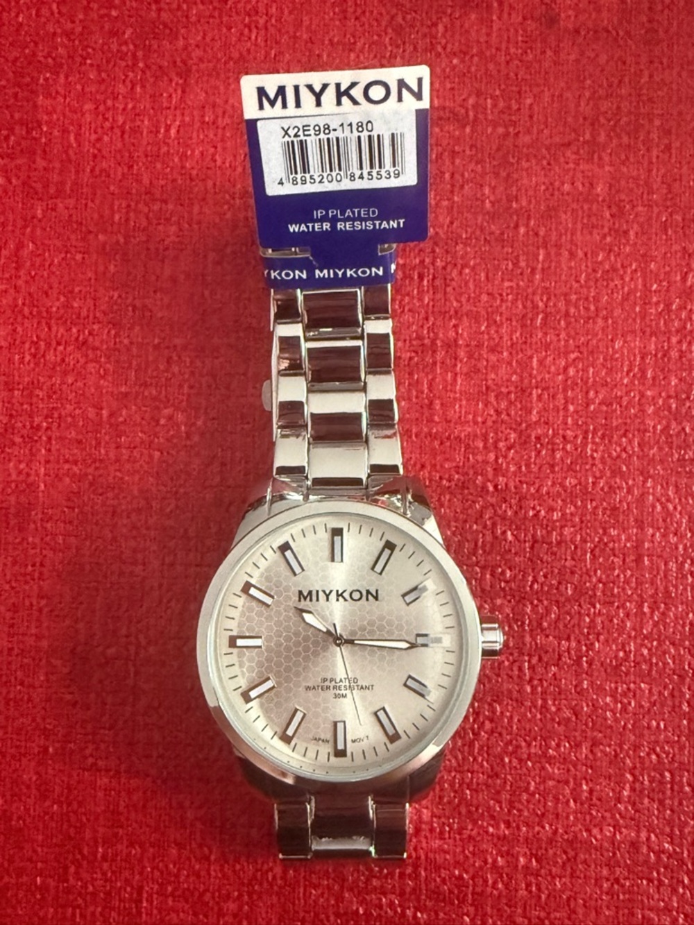 Miykon Men’s Silver Stainless Steel Watch - Silver Dial